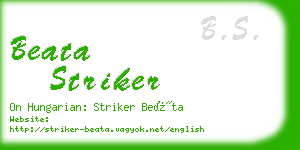 beata striker business card